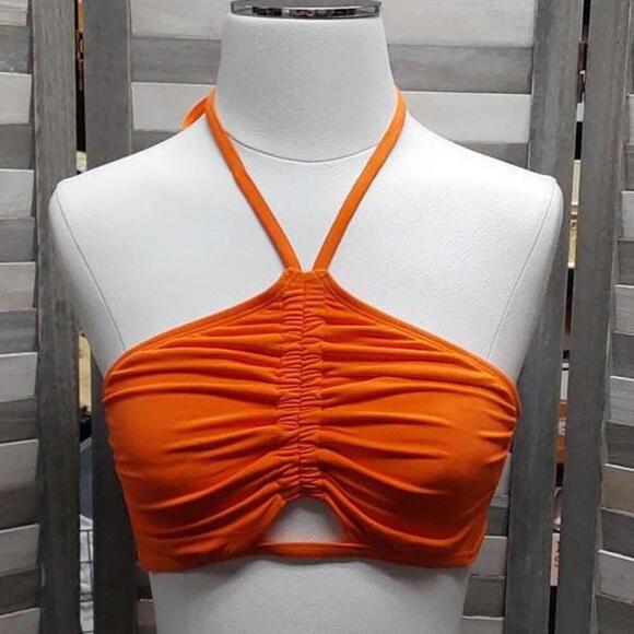 Tunneled Cut Out Halter High Neck Bikini Top | Shade & Shore | Large (12/14) - Picture 1 of 11